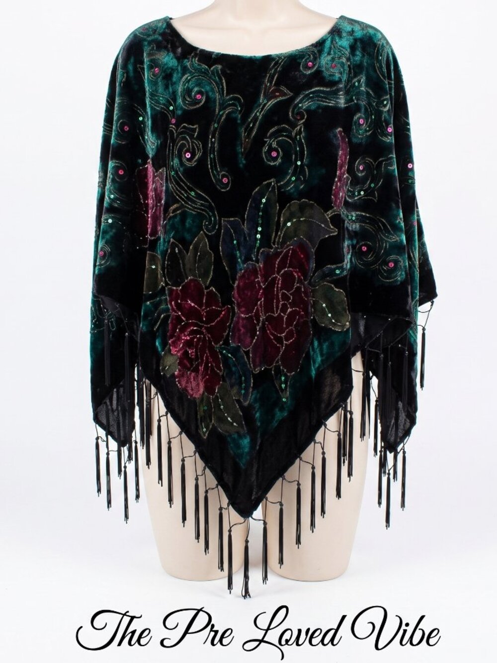 Coldwater Creek Gypsy Fairycore Whimsigoth Y2K Poncho Shrug one size